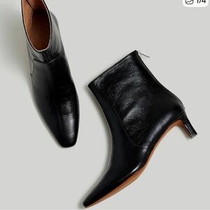 Madewell The Dimes Kitten-Heel Boot in Black